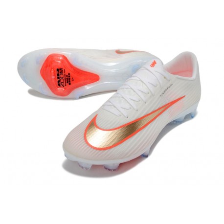 Nike Scarpe Nuovo Mercurial Vapor XVII Elite FG Bianco Oro Rosso