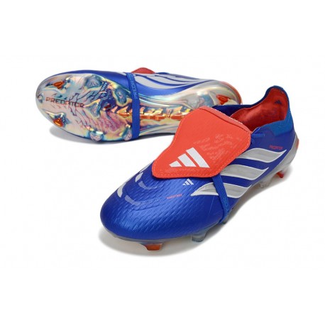 adidas Predator Elite Foldover Tongue FG Blu Argento Rosso