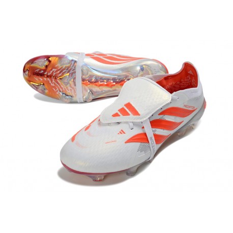 adidas Predator Elite Foldover Tongue FG Bianco Rosso