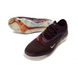 Scarpe da Calcio Nike Phantom 6 Elite Low FG Borgogna Crush Univ Rosso Fossil