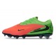 Scarpe da Calcio Nike Phantom 6 Elite Low FG Hot Punch Nero Verde Strike