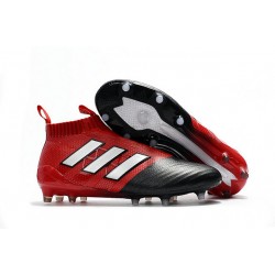 Adidas ACE 17+ PureControl FG Scarpe da Calcio - Rosso Metallico Nero