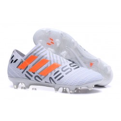 Adidas Nemeziz Messi 17 + 360 Agility FG Scarpe da Calcio - Bianco Arancione Grigio