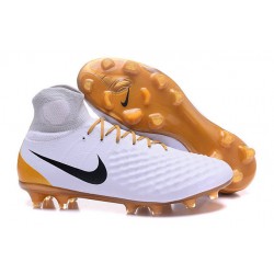 Nike Scarpa Magista Obra 2 FG ACC Uomo - Bianco Oro