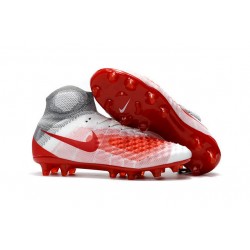 Nike Nuove Magista Obra II FG Scarpini da Calcio - Bianco Rosso