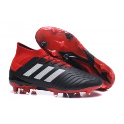 adidas Predator 18.1 FG Scarpe da Calcio - Nero Bianco Rosso