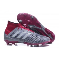 Scarpa Uomo adidas Predator 18.1 FG Pogba Grigio Rosso