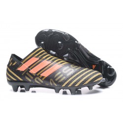 Leo Messi Scarpa Adidas Nemeziz 17 + 360 Agility FG -Nero Oro Arancio