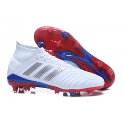 Scarpa Uomo adidas Predator Telstar 18.1 FG Bianco Argento