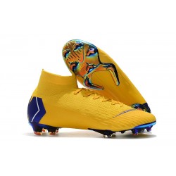 Scarpe Nuovo Nike Mercurial Superfly VI 360 Elite FG (Giallo Blu)