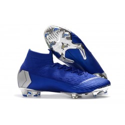 Nike Mercurial Superfly 6 Elite FG Scarpa Uomo - Blu Argento