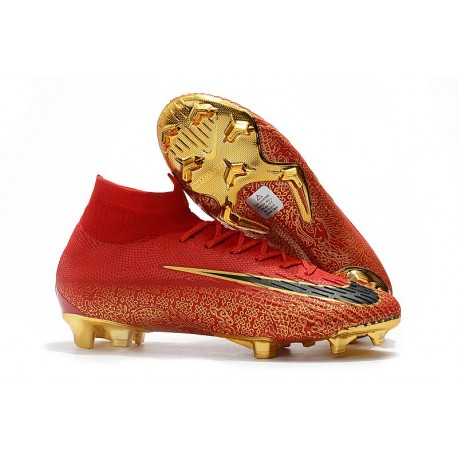 Nike Mercurial Superfly 6 Elite FG Scarpa Uomo - Rosso Oro Nero