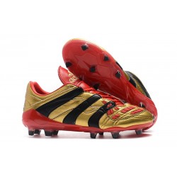 adidas Predator Accelerator DB FG Scarpe da Calcio - Oro Nero Rosso