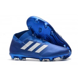 adidas Nemeziz 18+ FG Scarpe da Calcio - Blu Bianco