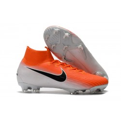 Nike Mercurial Superfly VI 360 Elite FG Scarpe - Arancio Bianca Nero