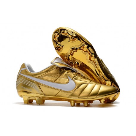 Nike Tiempo Legend 7 Elite FG Scarpa Uomo - Oro Bianco