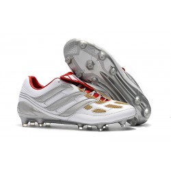 adidas Predator Accelerator DB FG Scarpe da Calcio - Argento Oro Rosso