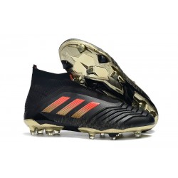 Scarpe Adidas Predator 18+ FG - Nero Rosso