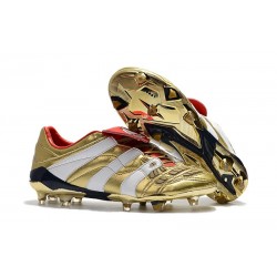 adidas Predator Accelerator DB FG Scarpe da Calcio - Oro Bianco Rosso