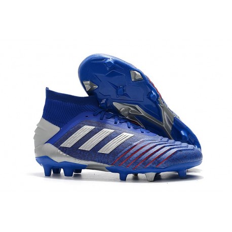 adidas Predator 19.1 FG Scarpa da Calcio Uomo - Blu Argento