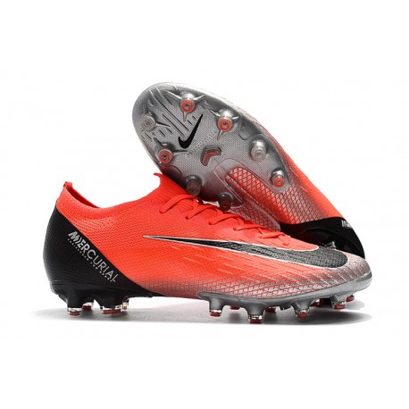 Nike Mercurial Vapor 12 AG Pro Scarpa - Rosso Nero Argento