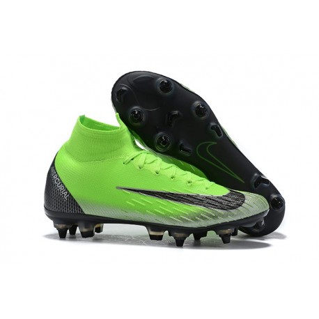 Scarpe Nike Mercurial Superfly 6 Elite Anti-Clog SG - Verde Nero