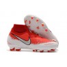 Nike Phantom VSN DF FG Scarpe da Calcio Uomo - Rosso Bianco Argento