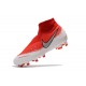 Nike Phantom VSN DF FG Scarpe da Calcio Uomo - Rosso Bianco Argento