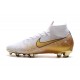 Nike Mercurial Superfly 360 Elite FG Scarpe da Calcio Oro Bianco