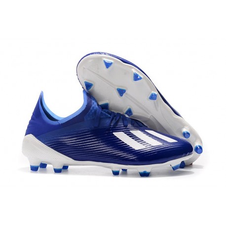 Scarpe da Calcio adidas X 19.1 FG Uomo Blu Bianco