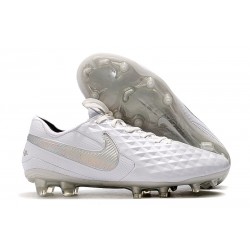 Nike Scarpe da Calcio Tiempo Legend 8 Elite FG - Bianco Platino Grigio