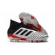 adidas Predator 19.1 FG Scarpa da Calcio Uomo - Argento Nero Rosso