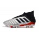 adidas Predator 19.1 FG Scarpa da Calcio Uomo - Argento Nero Rosso