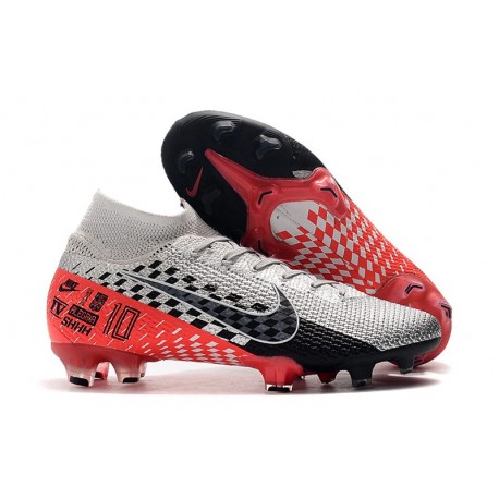 Nike NJR Mercurial Superfly VII Elite FG - Cromo Nero Rosso Orbita Platino