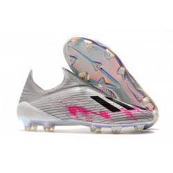 adidas X 19+ FG Scarpa da Calcio Argento Nero Rosa