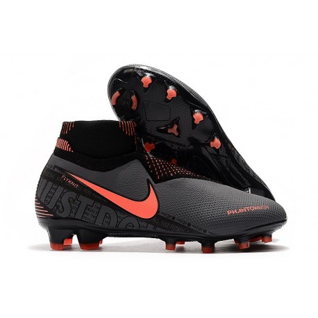 Nuove Scarpa Nike Phantom Vision DF FG Grigio Scuro Mango Acceso Nero