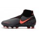 Nuove Scarpa Nike Phantom Vision DF FG Grigio Scuro Mango Acceso Nero