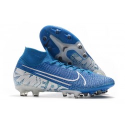 Scarpa Nike Mercurial Superfly VII Elite AG-PRO Blu Bianco