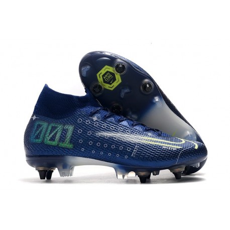 Nike Mercurial Superfly 7 Elite SG-Pro AC Blu Void Volt Bianco