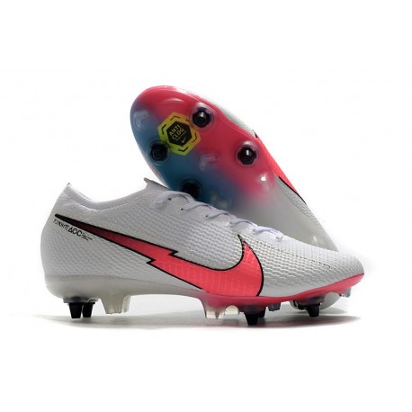 Nike Mercurial Vapor XIII Elite SG Pro Anti-Clog Bianco Rosso Nero