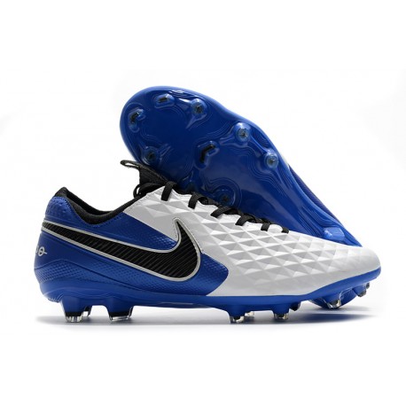 Scarpa Nike Tiempo Legend VIII Elite FG ACC Bianco Nero Blu