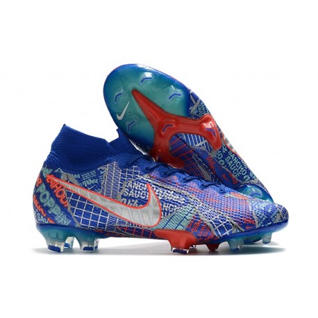 Nike Mercurial Superfly 7 Elite FG Sancho SE11 - Blu Rosso Argento