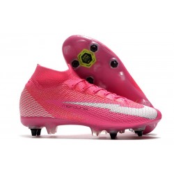 Nike Mercurial Superfly VII Elite SG x Mbappé Rosa Blast Bianco Nero