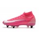 Nike Mercurial Superfly VII Elite SG x Mbappé Rosa Blast Bianco Nero