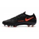 Scarpe da Calcio Nike Phantom GT Elite FG Nero Rosso Cile Grigio Scuro