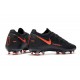 Scarpe da Calcio Nike Phantom GT Elite FG Nero Rosso Cile Grigio Scuro