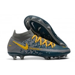 Nuovo Scarpa Nike Phantom GT Elite DF FG Grigio Blu Giallo