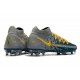 Nuovo Scarpa Nike Phantom GT Elite DF FG Grigio Blu Giallo