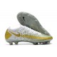 Scarpe da Calcio Nuovo Nike Phantom GT Elite FG Oro Bianco