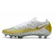 Scarpe da Calcio Nuovo Nike Phantom GT Elite FG Oro Bianco